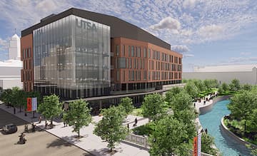 Rendering of the new SDS building downtown